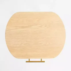 Online Kirklands Home Oval Ribbed Single Drawer Accent Table Tan