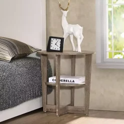 Clearance Kirklands Home Oval Wooden Nightstand