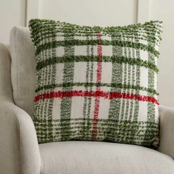 Sale Kirklands Home Oversized Green Plaid Pillow