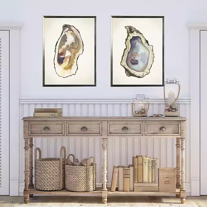 Sale Kirklands Home Oyster Shells Framed Art Prints, Set of 2