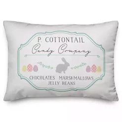 New Kirklands Home P Cottontail Candy Company Pillow White