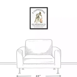 Sale Kirklands Home P Cottontail Egg Decorating Framed Canvas Print White