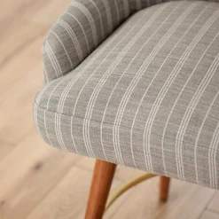 Discount Kirklands Home Paige Swivel Stripe Counter Stool Gray