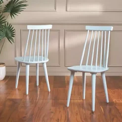 Best Kirklands Home Pale Burris Dining Chairs, Set of 2 Blue