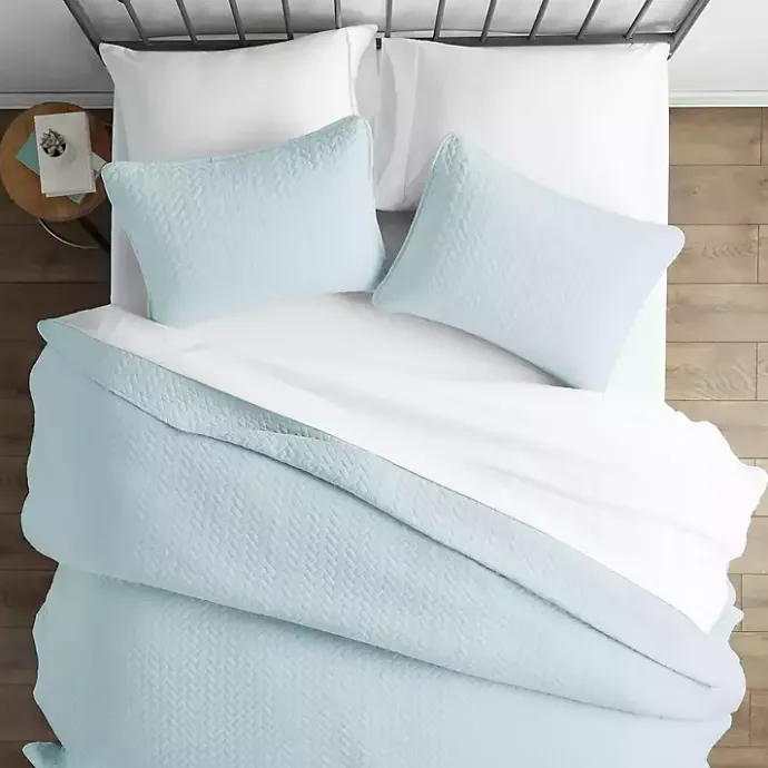 Discount Kirklands Home Pale Herring 3-pc. King Quilted Coverlet Set Blue