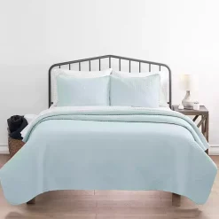 Discount Kirklands Home Pale Herring 3-pc. King Quilted Coverlet Set Blue