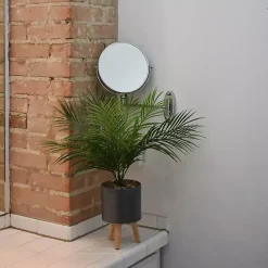 Sale Kirklands Home Palm Arrangement in Gray Footed Pot