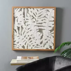 Sale Kirklands Home Palm Leaf II Shadowbox Wall Plaque