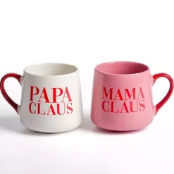 Online Kirklands Home Papa and Mama Claus Mugs, Set of 2