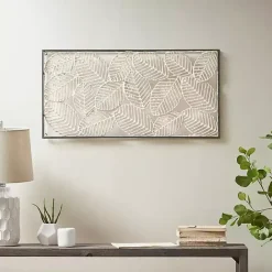 Online Kirklands Home Paper Cloaked Leaves Metal Plaque White