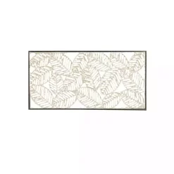 Online Kirklands Home Paper Cloaked Leaves Metal Plaque White