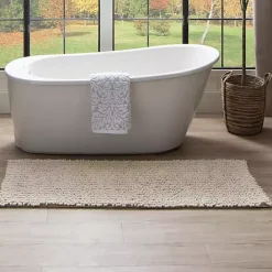 Best Kirklands Home Parchment Lofty Pile Chenille Bath Mat, 34 in. Tan