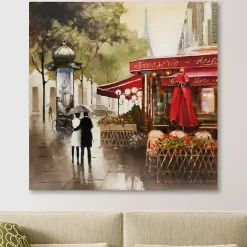 Best Kirklands Home Paris in the Rain Giclee Canvas Art Print Multi