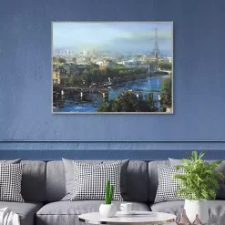 Best Kirklands Home Paris Pedestrian Bridge Framed Canas Art Print Multi