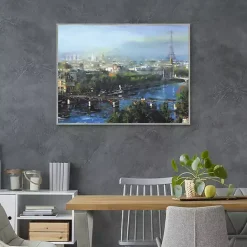 Best Kirklands Home Paris Pedestrian Bridge Framed Canas Art Print Multi