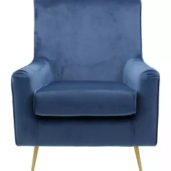 Outlet Kirklands Home Parisian Velvet Lana Accent Chair Blue