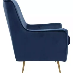 Outlet Kirklands Home Parisian Velvet Lana Accent Chair Blue