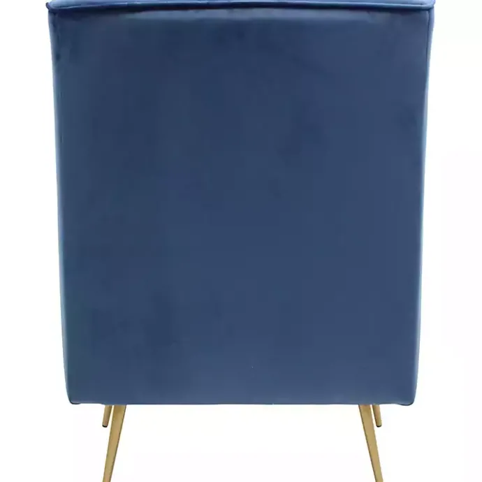 Outlet Kirklands Home Parisian Velvet Lana Accent Chair Blue