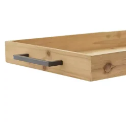 Clearance Kirklands Home Parquet Fir Wood Decorative Tray Tan