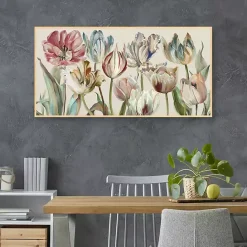 Outlet Kirklands Home Parrot Tulips Framed Canvas Art Print Multi