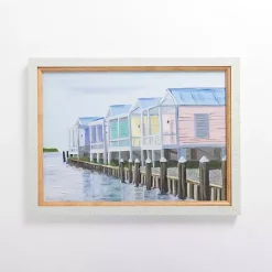 Clearance Kirklands Home Pastel Beach Houses Framed Art Print