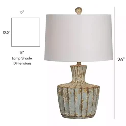 Sale Kirklands Home Pastel Blue Jada Table Lamp White
