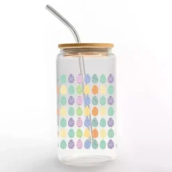 Best Kirklands Home Pastel Egg Pattern Glass Tumbler Multi