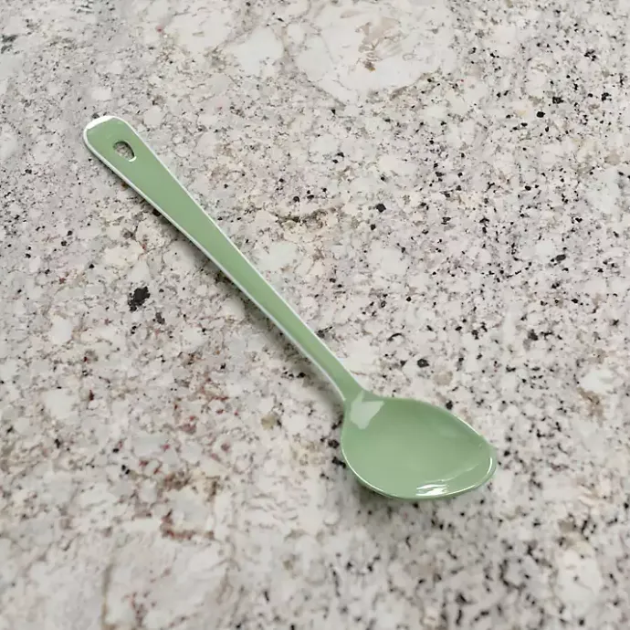 Best Kirklands Home Pastel Enamel Stainless Steel Mixing Spoon Green