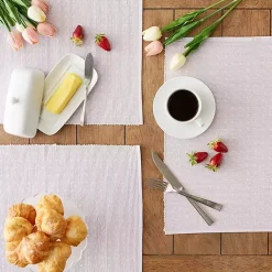 Hot Kirklands Home Pastel Lavender Fog Dobby Placemats, Set of 6 Purple