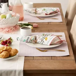 Hot Kirklands Home Pastel Lavender Fog Dobby Placemats, Set of 6 Purple