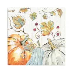 Sale Kirklands Home Pastel Pumpkins Harvest Canvas Wall Plaque