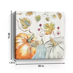 Sale Kirklands Home Pastel Pumpkins Harvest Canvas Wall Plaque