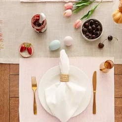 Clearance Kirklands Home Pastel Rose Dobby Placemats, Set of 6 Pink