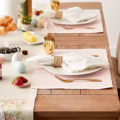 Clearance Kirklands Home Pastel Rose Dobby Placemats, Set of 6 Pink