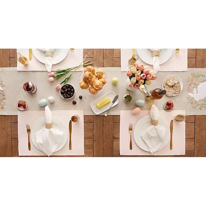 Clearance Kirklands Home Pastel Rose Dobby Placemats, Set of 6 Pink