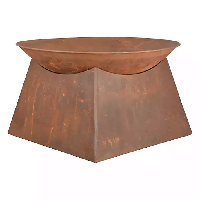 Hot Kirklands Home Patina Half Dome Fire Bowl Brown
