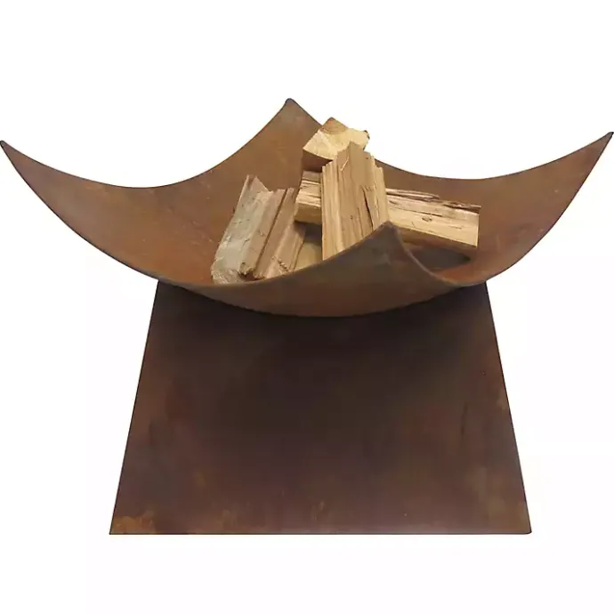 Discount Kirklands Home Patina Modern Open Fire Bowl Brown