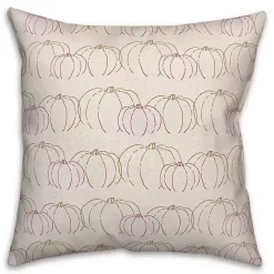 Clearance Kirklands Home Patterned Pumpkin Outdoor Throw Pillow Ivory
