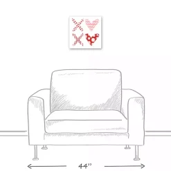 Clearance Kirklands Home Patterned XOXO Hearts Canvas Art Print