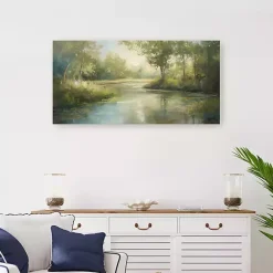 Outlet Kirklands Home Peaceful Currents Canvas Art Print Green