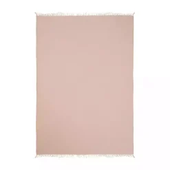 New Kirklands Home Peach Crinkled Cotton Fringe Throw Pink