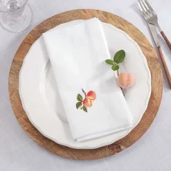 Sale Kirklands Home Peach Embroidered 4-pc. Napkin Set