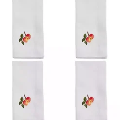 Sale Kirklands Home Peach Embroidered 4-pc. Napkin Set