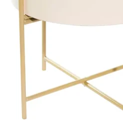 New Kirklands Home Peach Iron X-Base Planters, Set of 2