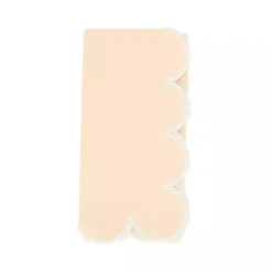 New Kirklands Home Peach Scalloped Edge Napkins, Set of 4 Yellow