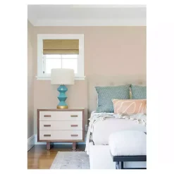 New Kirklands Home Peach Textured Faux Fabric Peel & Stick Wallpaper