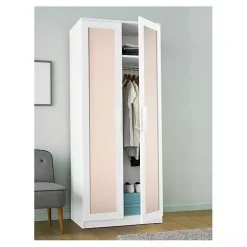 New Kirklands Home Peach Textured Faux Fabric Peel & Stick Wallpaper