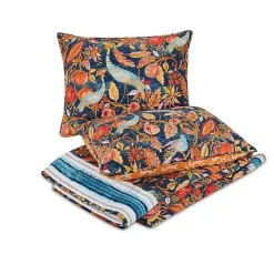 Clearance Kirklands Home Peacock Garden King 3-pc. Quilt Set Orange