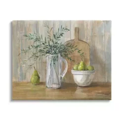 Sale Kirklands Home Pears and Greenery Still Life Canvas Art Print
