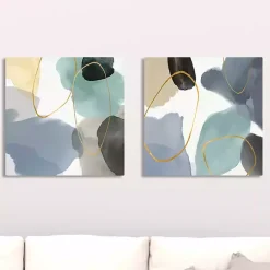 Hot Kirklands Home Pebbled Harmony Giclee Canvas Art Print, Set of 2 Multi